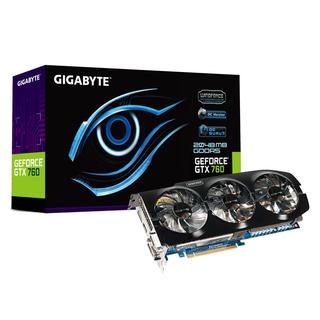 Gigabyte GeForce GTX 760 OC, Windforce 3X, 2048 MB DDR5, DP, HDMI
