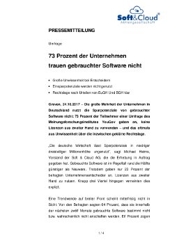 17-10-24 PM Soft and Cloud AG - 73 Prozent der Unternehmen trauen gebrauchter Software nich.pdf