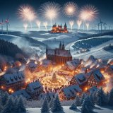 Silvester Feuerwerk als Grußbild