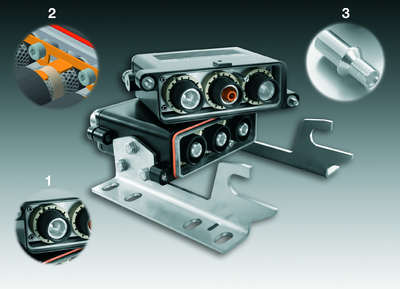 Weidmüller's 'RockStar® HighPower' – The modular high current connector has been developed for applications in transport engineering and wind turbine generator systems