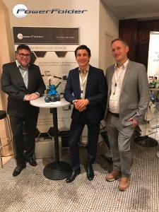 Das PowerFolder-Team auf der PITS: Rolf Fellmann, Christian Sprajc und Bernhard Rutkowsky