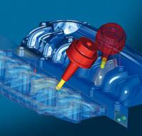 Mirroring allows users to reproduce machining operations of identical geometries. With hyperMILL® 2009.2, this function is available to Inventor and SolidWorks users.