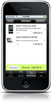 iPhone  Der Warenkorb mit Summe, Versandkosten und Produkten.jpg