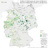 Renditen für Wohnungen der letzten 12 Monate in deutschen Mittelstädten