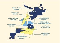 Abbildung 1: Karte der Claims im Southern Chibougamau Goldcamp