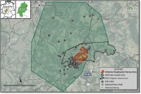 Abbildung 1: Zeigt erweitertes Projektgebiet Tannenberg mit historischen Grubenbauen und Bohransatzpunkten sowie Lage der luftgestützten Untersuchung Abbildung 1: Zeigt erweitertes Projektgebiet Tannenberg mit historischen Grubenbauen und Bohransatzpunkten sowie Lage der luftgestützten Untersuchung