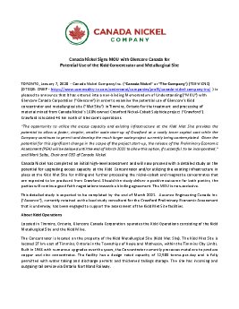 11012021_EN_Canada Nickel Canada Nickel Announces MOU with Glencore 20210107 adt clean.pdf