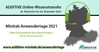 ADDITIVE Minitab-Anwendertage 30.11. - 03.12.2021