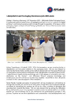 2021-11-16_All4Labels_Press Release_Labelprint24 and Packaging Warehouse join All4Labels.pdf
