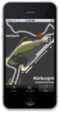 Darstellung des Rennfahrzeugs auf der iPhone App
