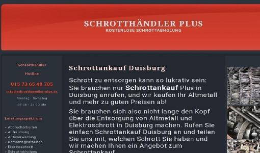 Wir kaufen Ihren Schrott und Ihr Altmetall in Duisburg Wir sind mobil und kommen dort hin wo Sie uns brauchen. Schrottabholung direkt vor Ort, immer in Ihrer Nähe! Wir sind Schrotthändler, die in ganz Duisburg Und Umgebung unterwegs sind.