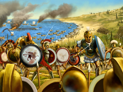 Troops fight