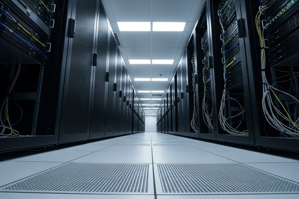 Serverraum mit Enterprise-Racks – symbolisches Motiv für IT-Infrastruktur und Datenspeichersyste.png