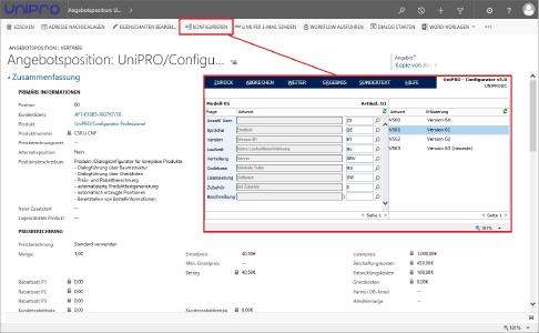 Lizenzen mit dem UniPRO/Configurator zusammenstellen