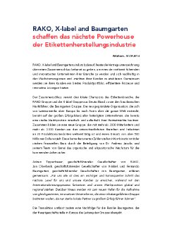 2016-09-30 Pressemitteilung - RAKO, X-label and Baumgarten schaffen das nächste Powerhouse .pdf