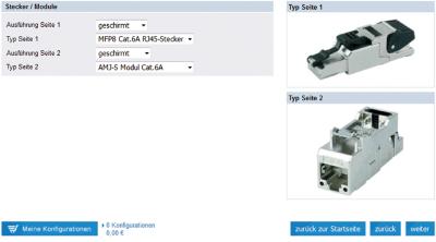 Das System ermöglicht auch die Wahl von Stecker, Modul oder beidem.