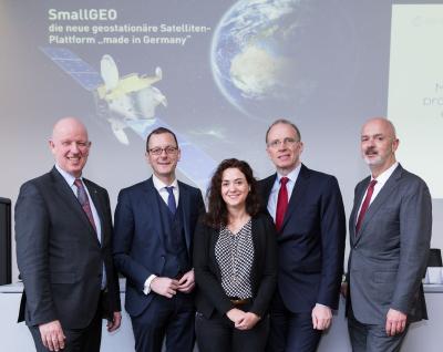 Hochrangige Gäste bei OHB: Dr. Gerd Gruppe, Senator Martin Günthner, Bundestagsabgeordnete Sarah Ryglewski, Marco Fuchs, Andreas Lindenthal