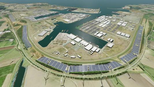 Visualization of Solarpark Scaldia, Picture: North Sea Port