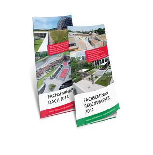 Einladungsflyer des Fachseminars Regenwasser 2014, Bild: "Optigrün"