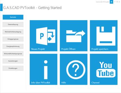 plan4 PVToolKIT Start Screen