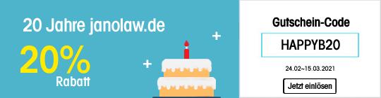 20 Jahre janolaw.de Gutschein-Code