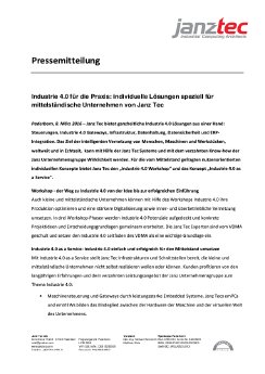 Pressemitteilung_Industrie 4.0 für die Praxis von Janz Tec.pdf