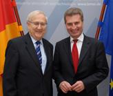 Bundeswirtschaftsminister Rainer Brüderle mit EU-Energiekommissar Günther Oettinger, (Foto: BMWi)