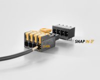 Mit einem deutlichen Klick wird der Leiter in der Klemmstelle kontaktiert, zusätzlich wird die ausgelöste Klemmstelle optisch über eine Erhöhung des Pushers signalisiert