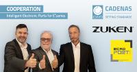 Von links nach rechts: Christoph Bayer (ECAD-Port), Joachim Frank (Zuken) und Jürgen Heimbach (CADENAS)