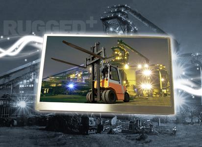 High-quality 6.5-inch (16.5 cm) WVGA Rugged+ display for use in harsh environments