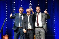 Auszeichnung Großer Preis des Mittelstandes 2022: Premier-Finalist Laudert. v.l. Geschäftsführende Sven Henckel, Jörg Rewer, Holger Berthues
