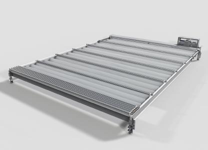Die X-Velo-Dachabdeckung schützt die Produktionsumgebung wirksam vor Verschmutzungen. Sie lässt sich einfach an die Anwendung anpassen und ist lichtdurchlässig