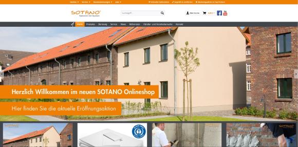 Zielgruppenorientiert und klar strukturiert ist der neue Internetauftritt von Sotano. Kooperationspartner aus der Baubranche und private Heimwerker finden hier eine Vielzahl von Lösungen für Sanierungen im und am Haus. Screenshot: SOTANO, Hemer