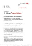 [PDF] Pressemitteilung: CC Science: Stimmen der Schirmherren