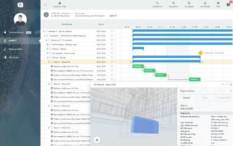 NOVA AVA BIM - 5D Modul für modellbasierte Terminplanung