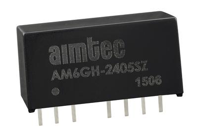 Neues von setron: Neue 6 W DC/DC-Wandlerserie AM6GH-Z von Aimtec mit weitem Eingangsspannungsbereich und ON/OFF-Regelung im SIP8-Gehäuse