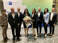 Präsidiumsmitglieder (von links): Antonia Hagen-Kettemann, Ralf Hirschfeld, Oliver Hambrecht, Präsidentin Kirsten Hirschmann, Hauptge-schäftsführerin Elke Döring, Hans-Jörg Vollert, Melanie Renje, Paul Gehrig