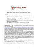 [PDF] Press Release: Canada Nickel Provides Update on Regional Exploration Program