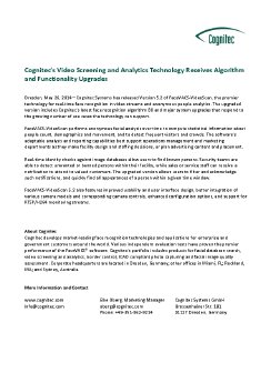 Cognitec’s Video Screening and Analytics Technology Receives Algorithm and Functionality Up.pdf