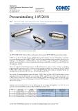 [PDF] Pressemitteiung: IP67 D-SUB CONEC SlimCon Filter Steckverbinder