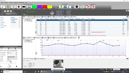 Abb. 2 Screenshot der Software mit Verlaufskurve bei einer Schweißnahtprüfung.jpg