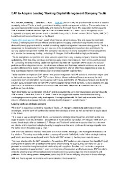 SAP to acquire majority stake of Taulia press release.pdf