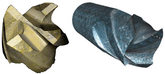 3D Modelle von Mikrobohrern, aufgenommen mit InfiniteFocus Real 3D