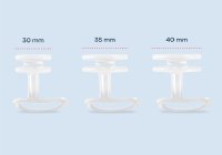 Efemia bladder support gibt es in 3 verschiedenen Größen: 30 mm, 35 mm und 40 mm Durchmesser