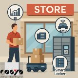 Hauspostverteilung für Filialunternehmen mit Smart Locker, AMR, AD und BI.
