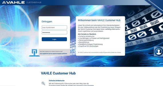VAHLE Customer Hub - der optimierte B2B Webshop