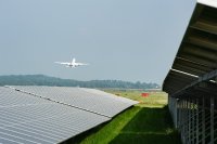 Press photo of the solar park at Edinburgh Airport