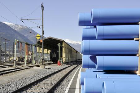 Bei der Sanierung des Simplon-Tunnels werden RAUDRIL Rail PP Rohre zur Tunnelentwässerung eingesetzt