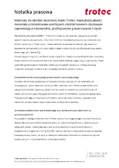 Notatka prasowa - Materiały do obróbki laserowej marki Trotec.pdf