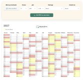 Kalender mit eigenem Logo oder Bild gestalten – personalisierten Jahreskalender kostenlos erstellen und als PDF ausgeben.